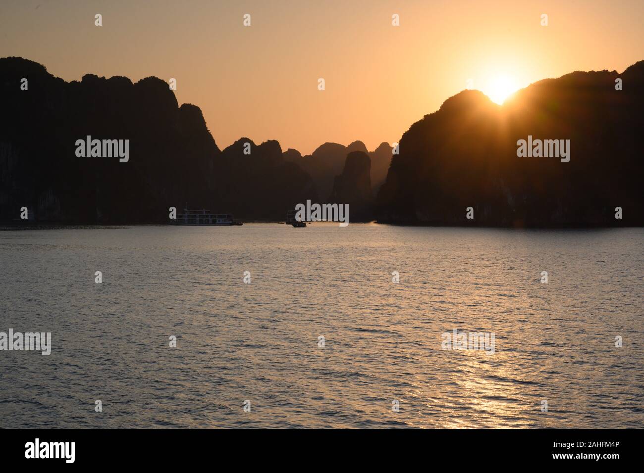 Ha Long Bay, one of the most picturesque landscapes in the world. Located in North Vietnam Stock Photo