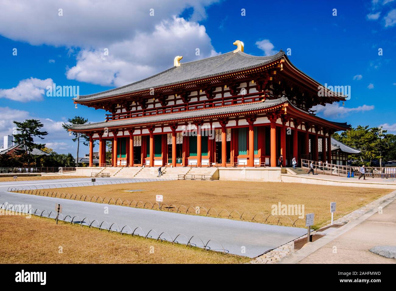 Kofuku-ji Temple in Nara, Japan: View of the Central Golden Hall (Chu-kondo) Stock Photo