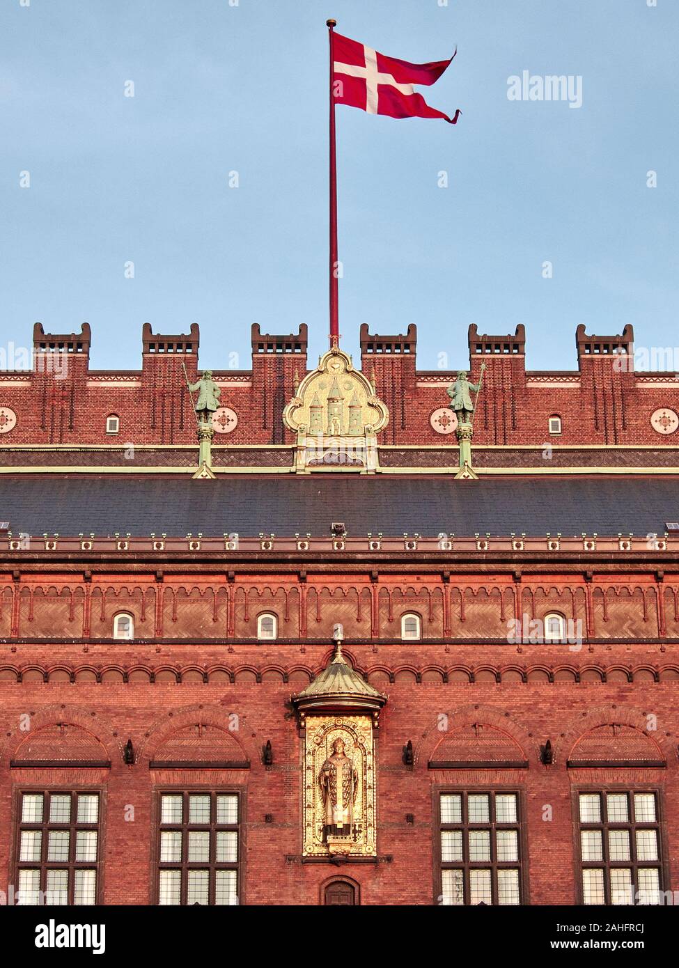 Architecture detail Copenhagen City Hall (Københavns Rådhus ...