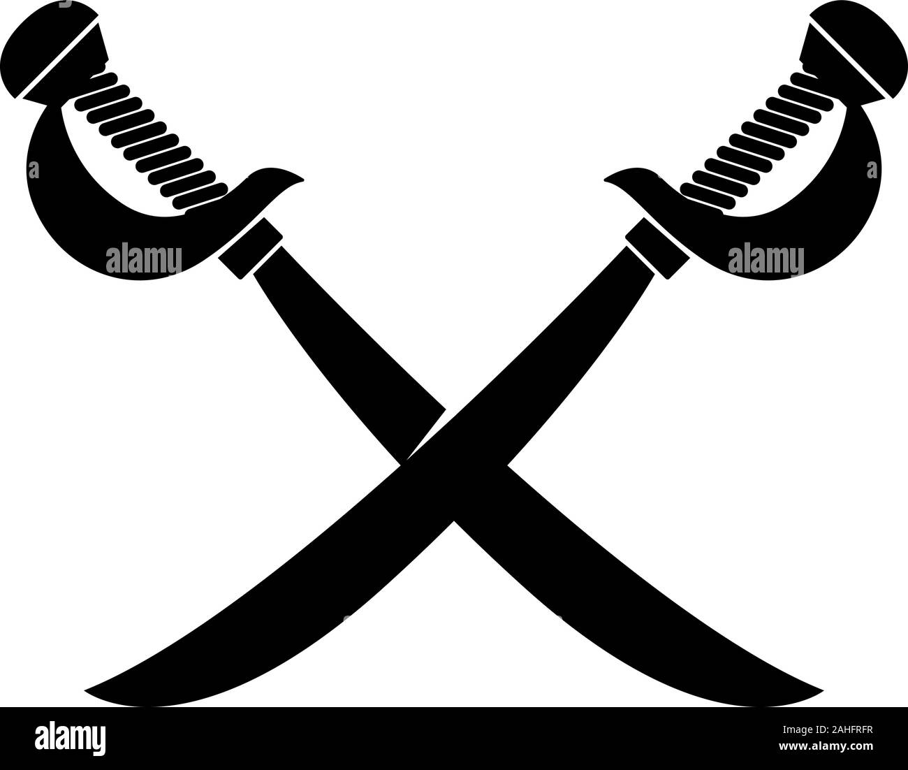 Crossed swords isolated on white background. Design element for logo ...