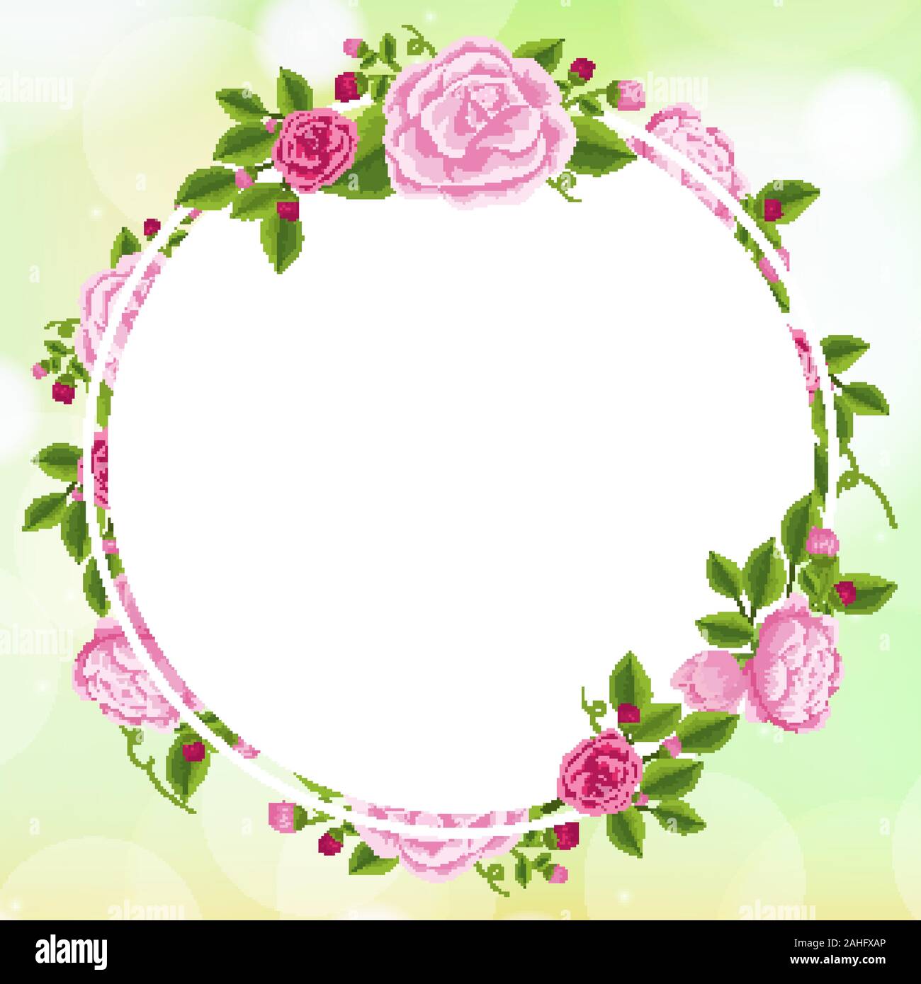 Frame template design with roses illustration Stock Vector Image & Art ...
