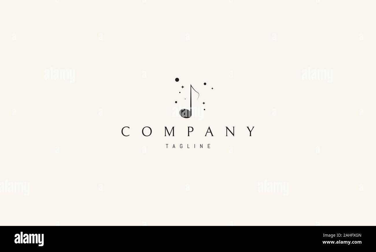 Vector logo on which an abstract image of a musical note Stock Vector ...