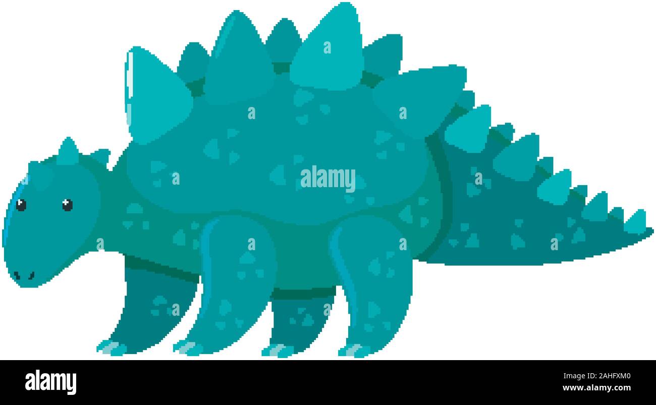 Single picture of green stegosaurus illustration Stock Vector Image ...
