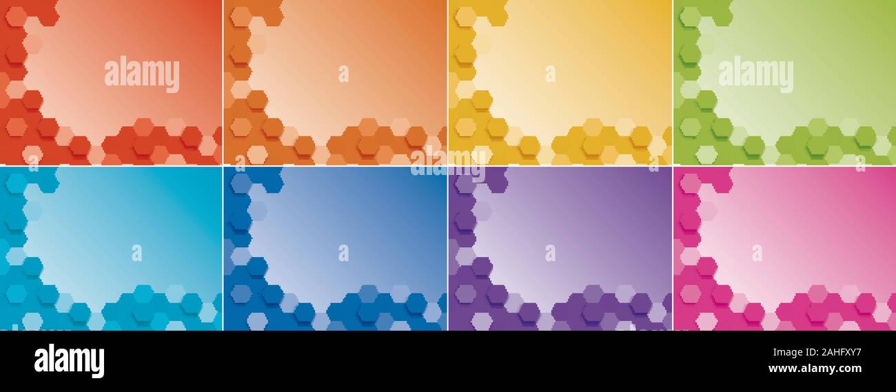 Background template with hexagons illustration Stock Vector