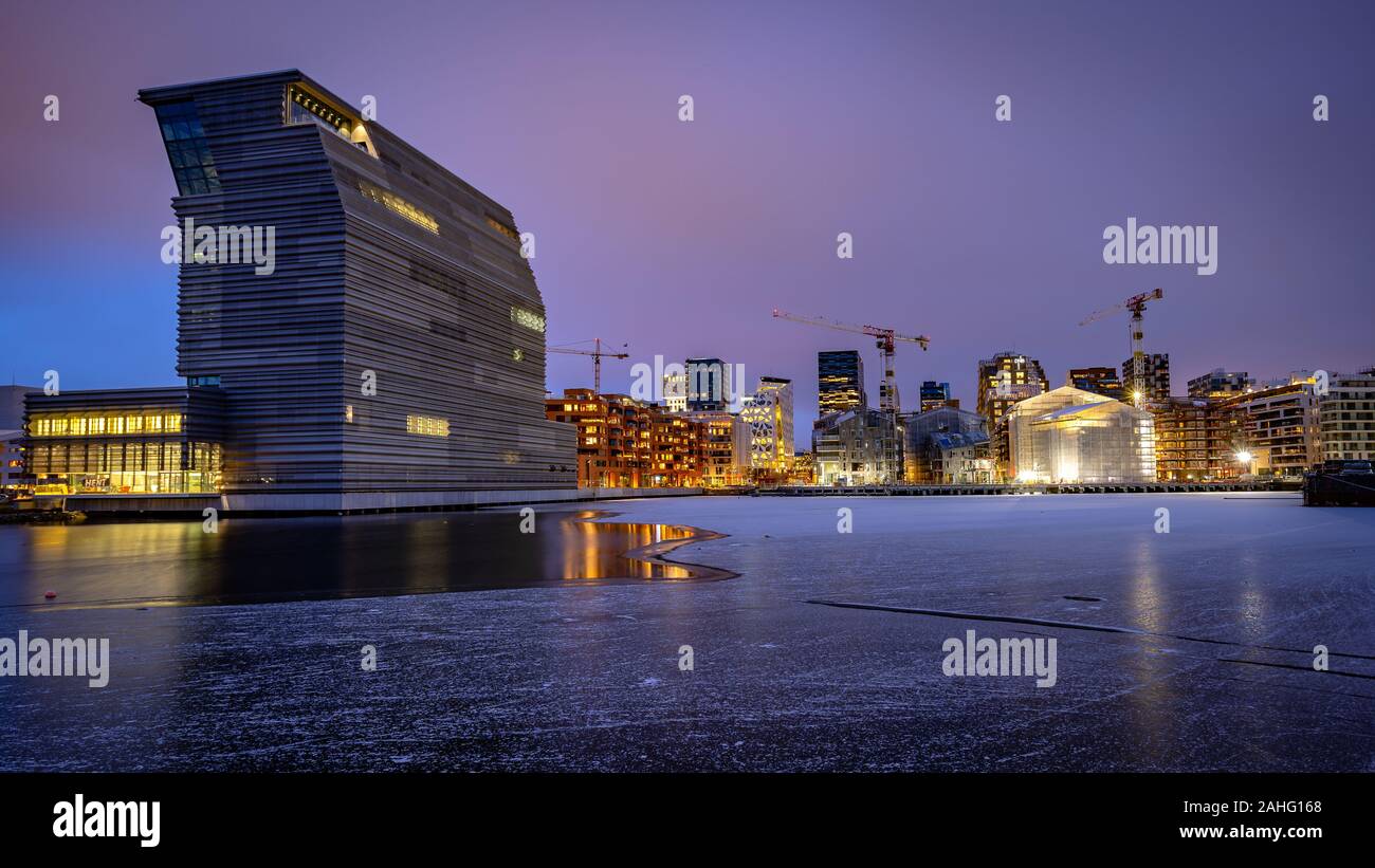 Oslo, Norway - Lambda art museum building Stock Photo
