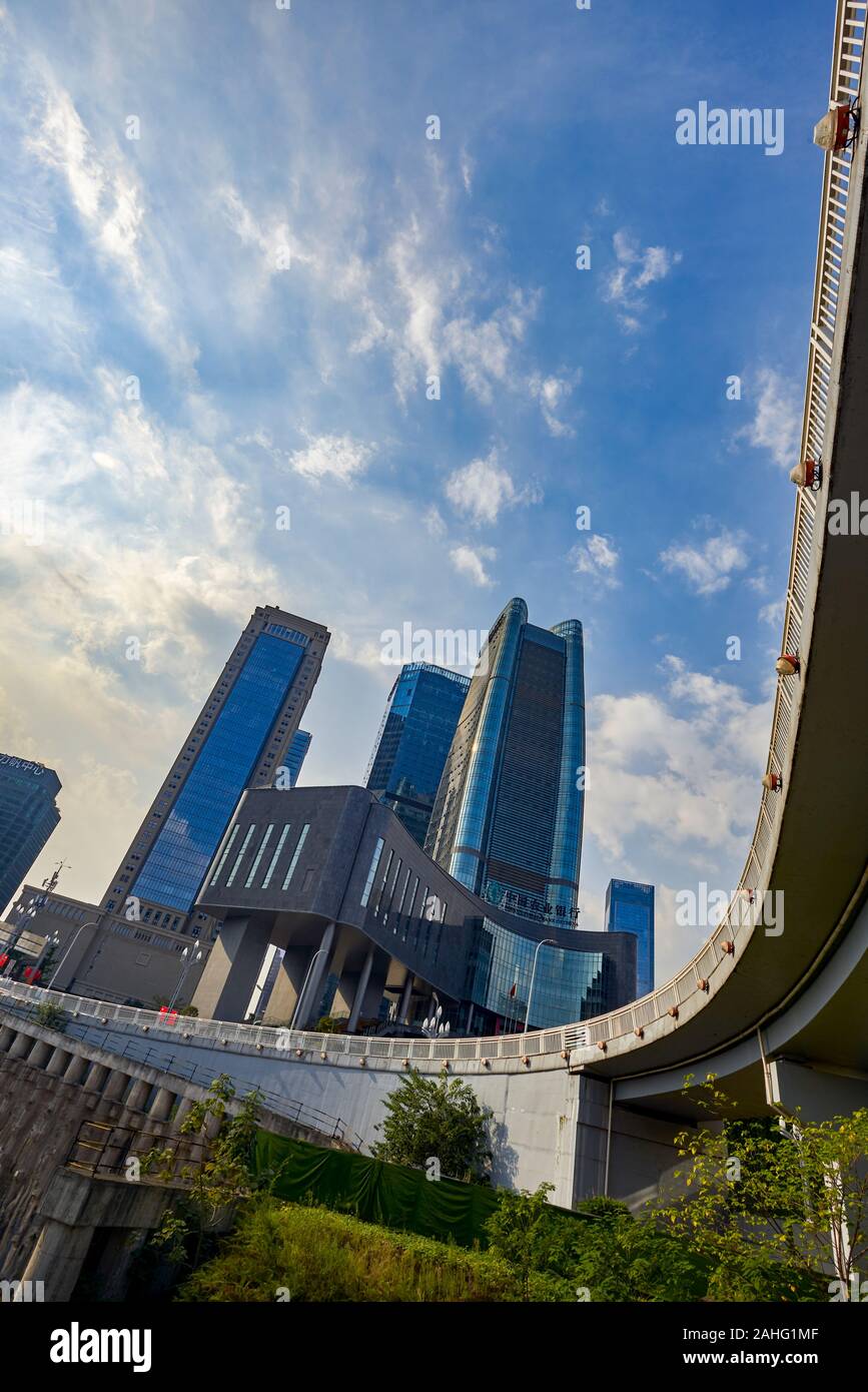 Urban High-rise Buildings in Chongqing Stock Photo
