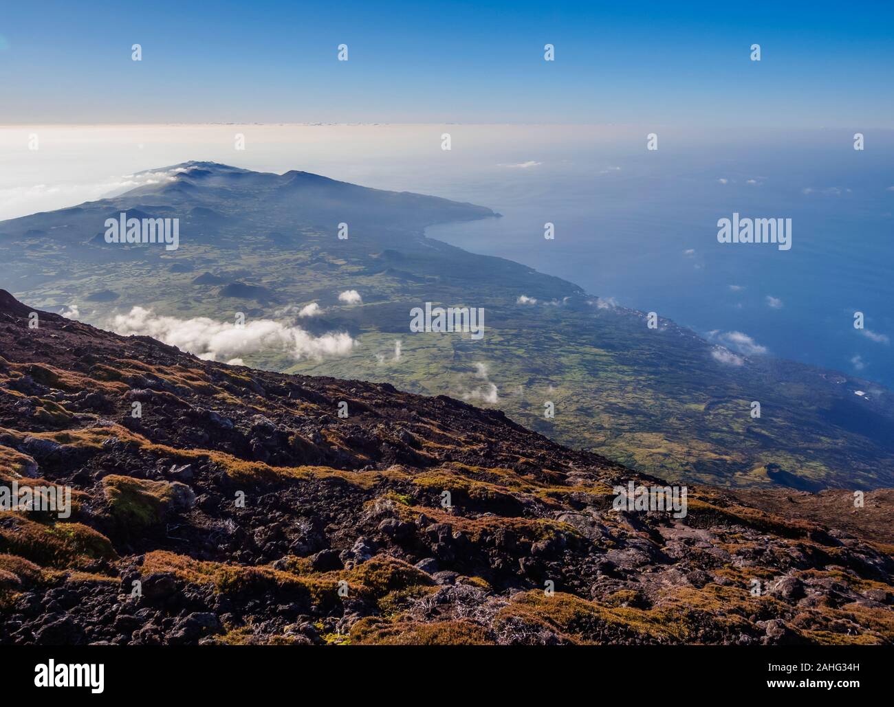 View from the Mount Pico, Pico Island, Azores, Portugal Stock Photo