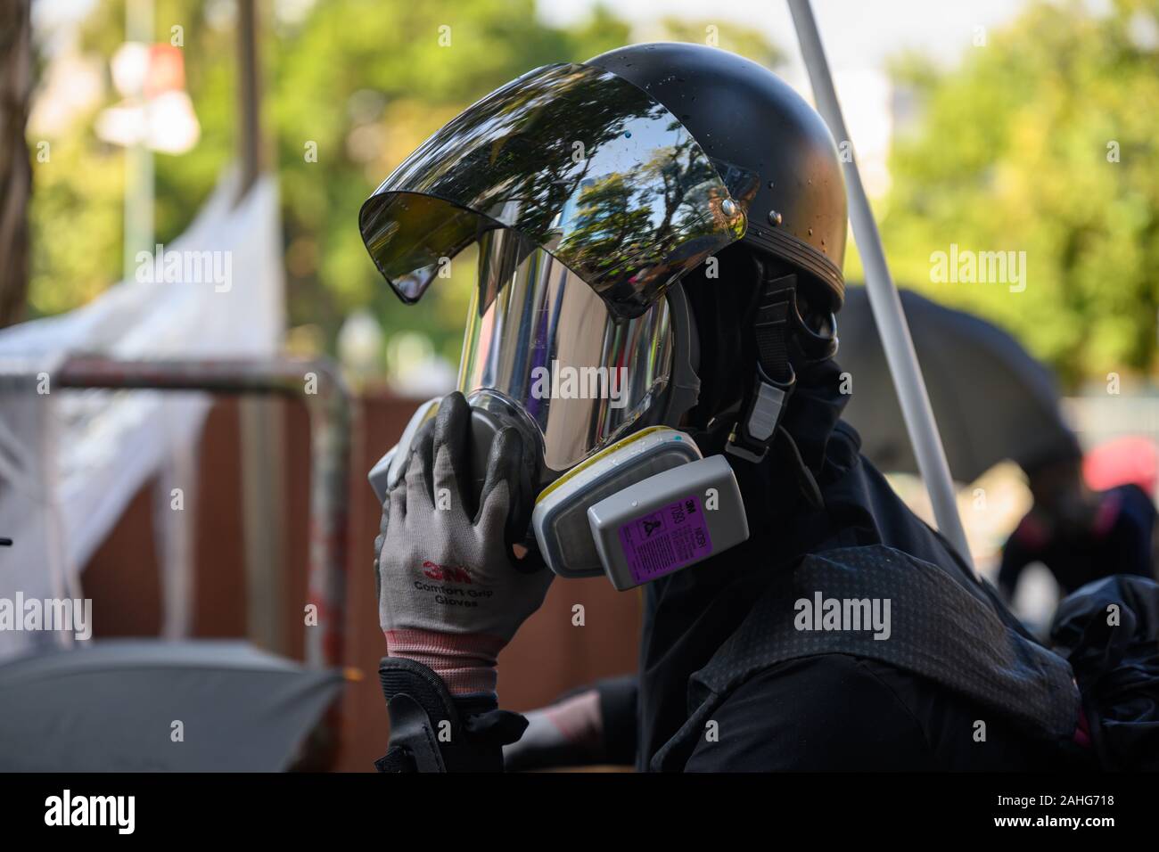 PolyU, Hong Kong - Nov 17, 2019: The first day of the Siege of PolyU ...