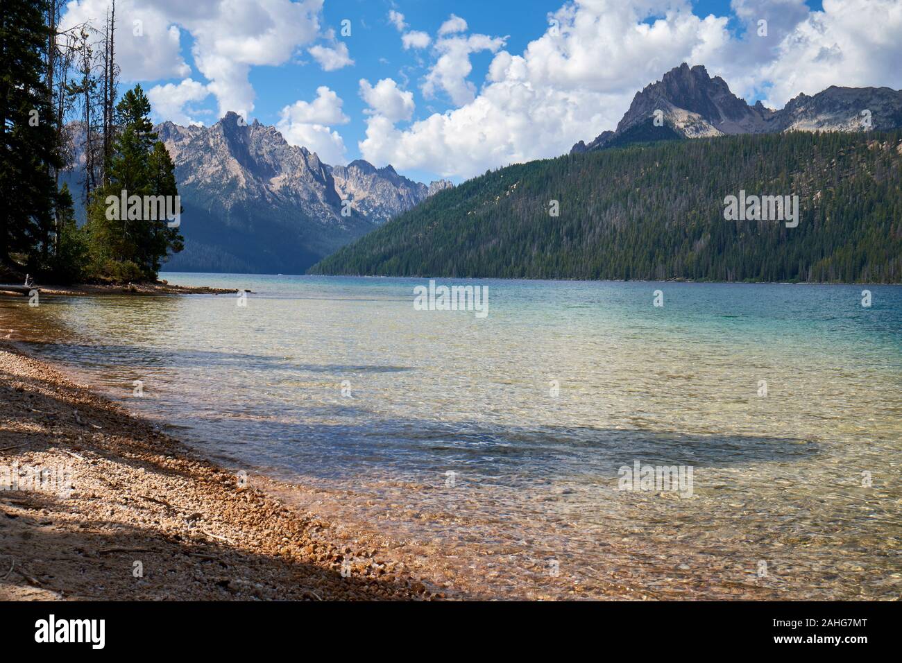 Sawtooth Mountains and Redfish Lake, Idaho, USA Stock Photo Alamy