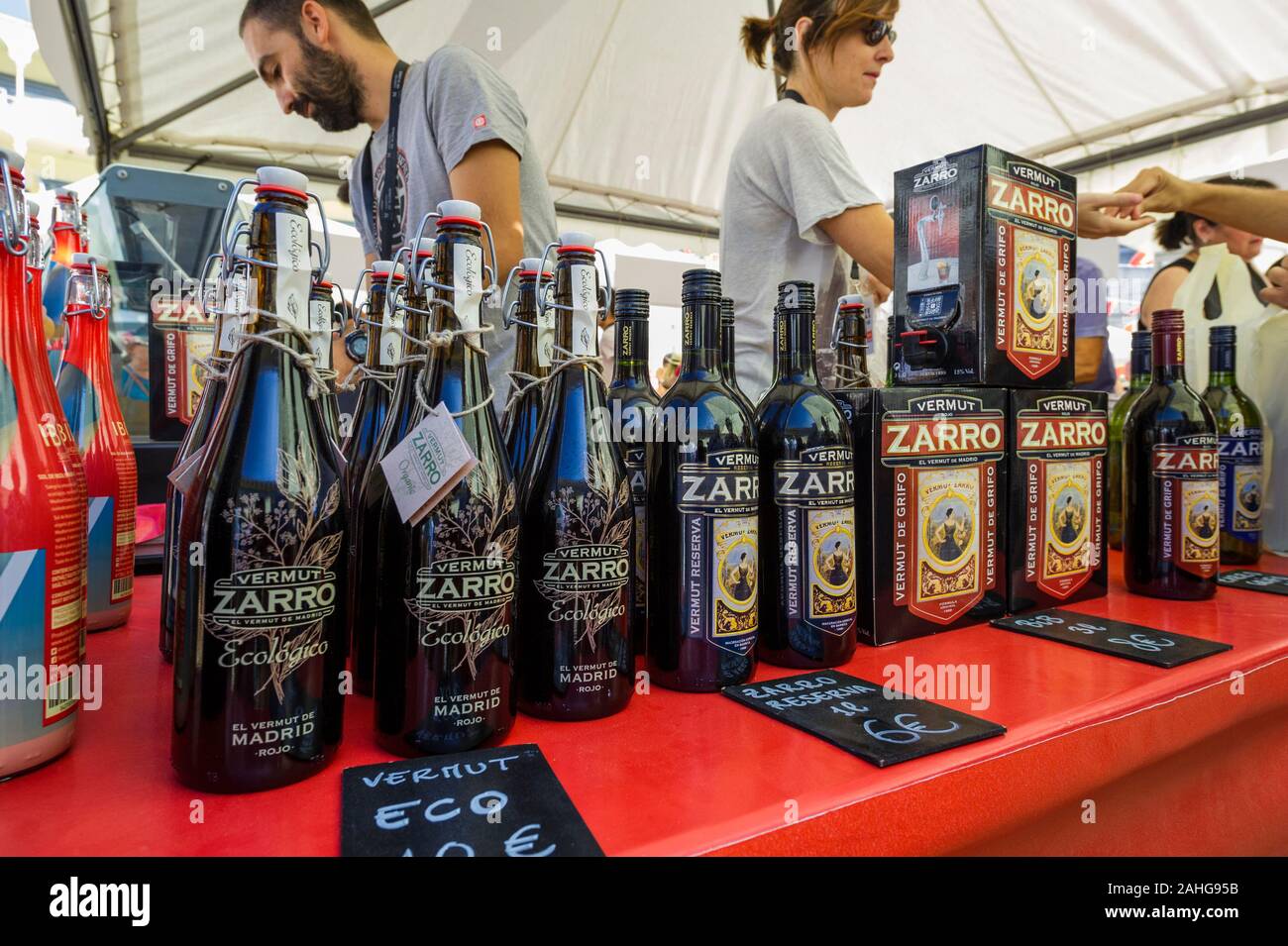 Alcohol is on sale at the Plaza de Toros, Madrid, Spain Stock Photo Alamy