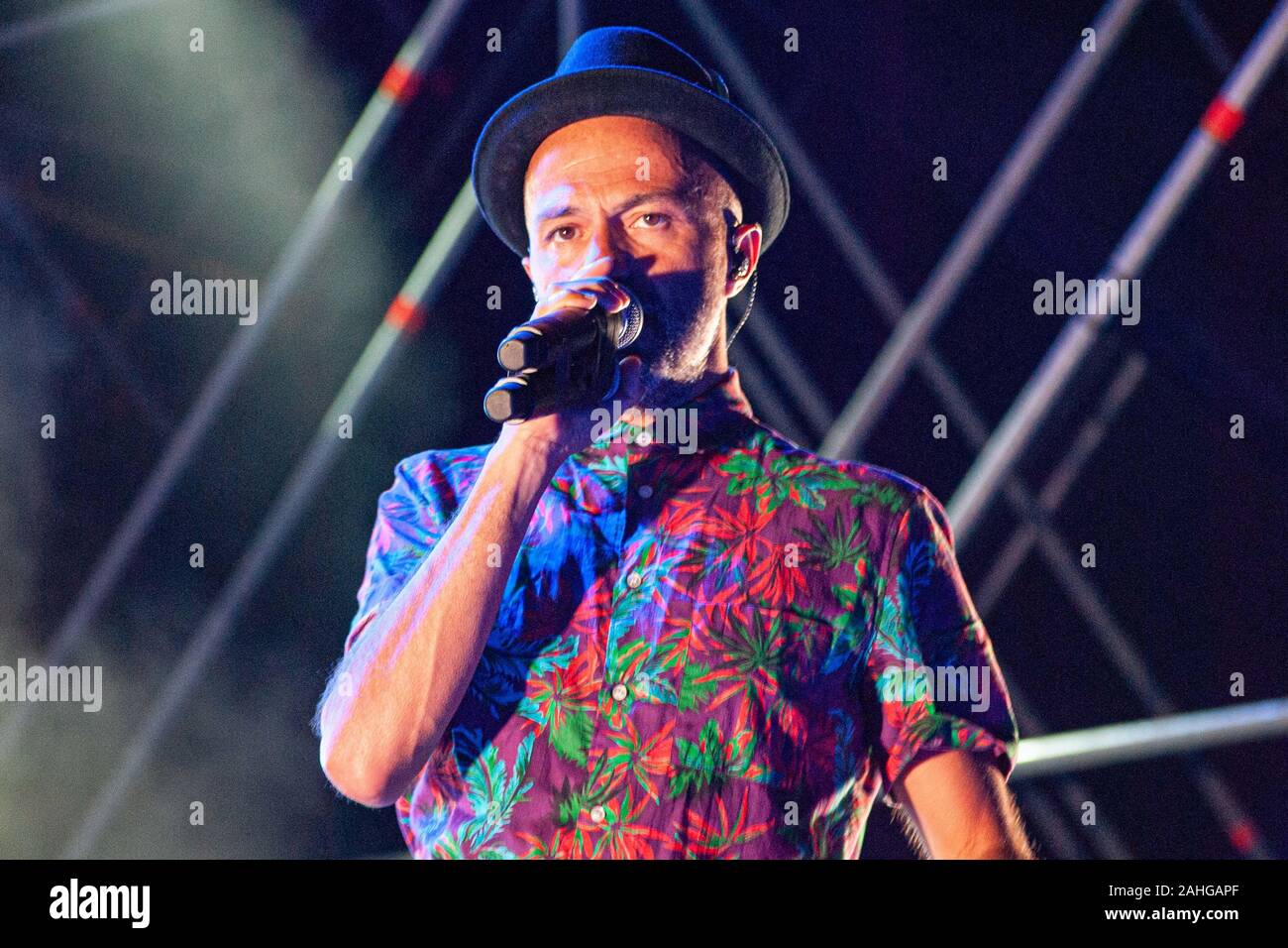 Subsonica (Samuel, Boosta) during Subsonica - La mia generazione Festival,  Porto Antico, Ancona (AN), Italy, 07 Sep 2019 Stock Photo - Alamy