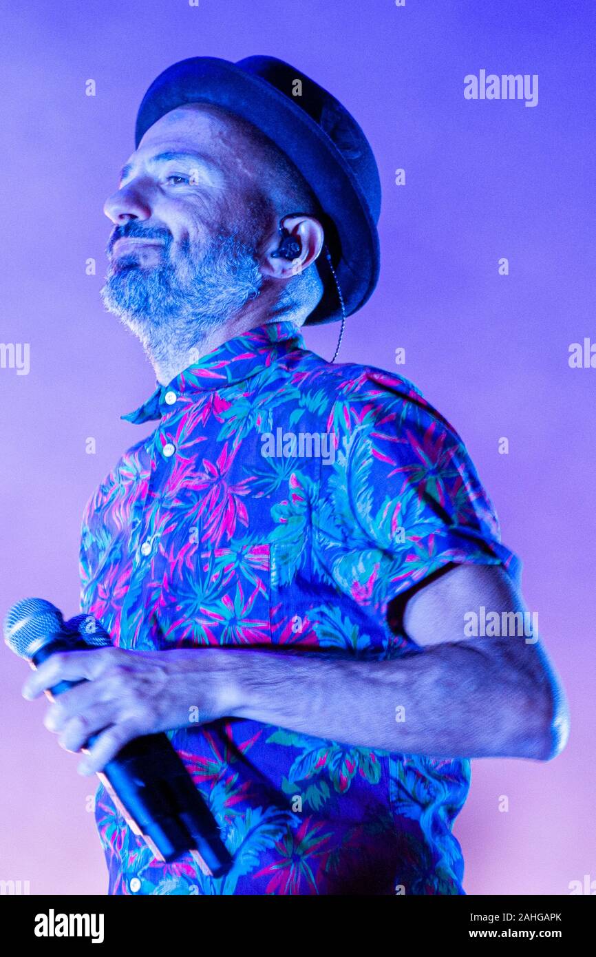 Subsonica (Samuel, Boosta) during Subsonica - La mia generazione Festival,  Porto Antico, Ancona (AN), Italy, 07 Sep 2019 Stock Photo - Alamy