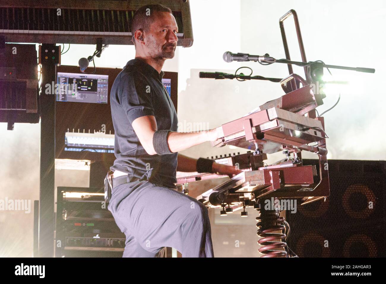 Subsonica (Samuel, Boosta) during Subsonica - La mia generazione Festival,  Porto Antico, Ancona (AN), Italy, 07 Sep 2019 Stock Photo - Alamy