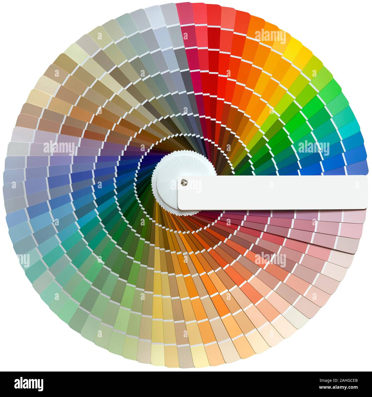 Round Color Palette Swatch Guide Cutout Stock Photo