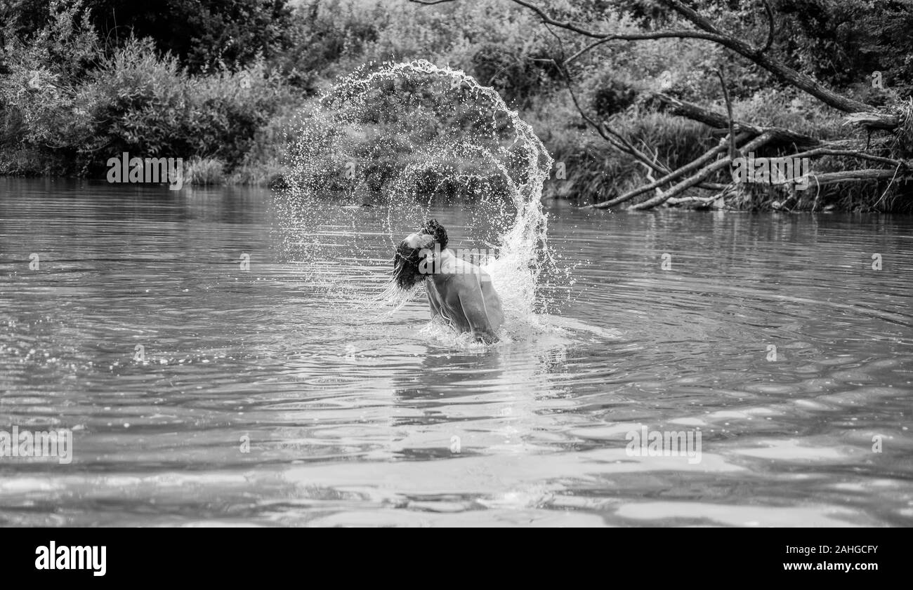 Deep water swimmer Black and White Stock Photos & Images - Alamy