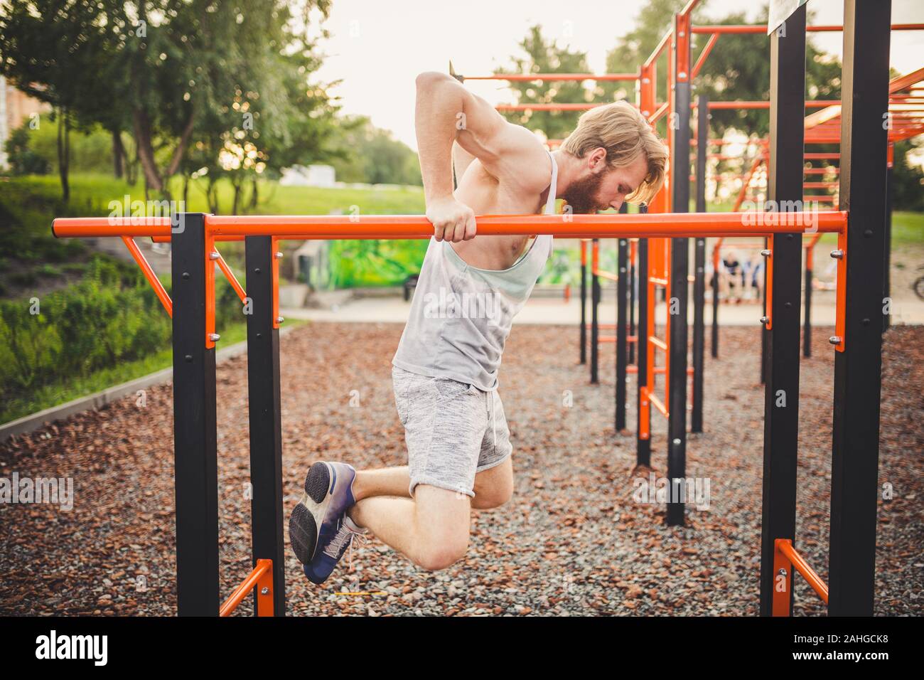 Parallel bar dips hires stock photography and images Alamy
