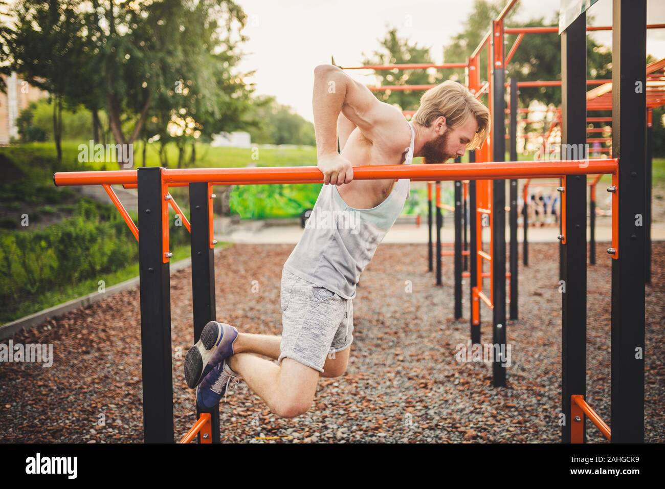Parallel bar dips hires stock photography and images Alamy