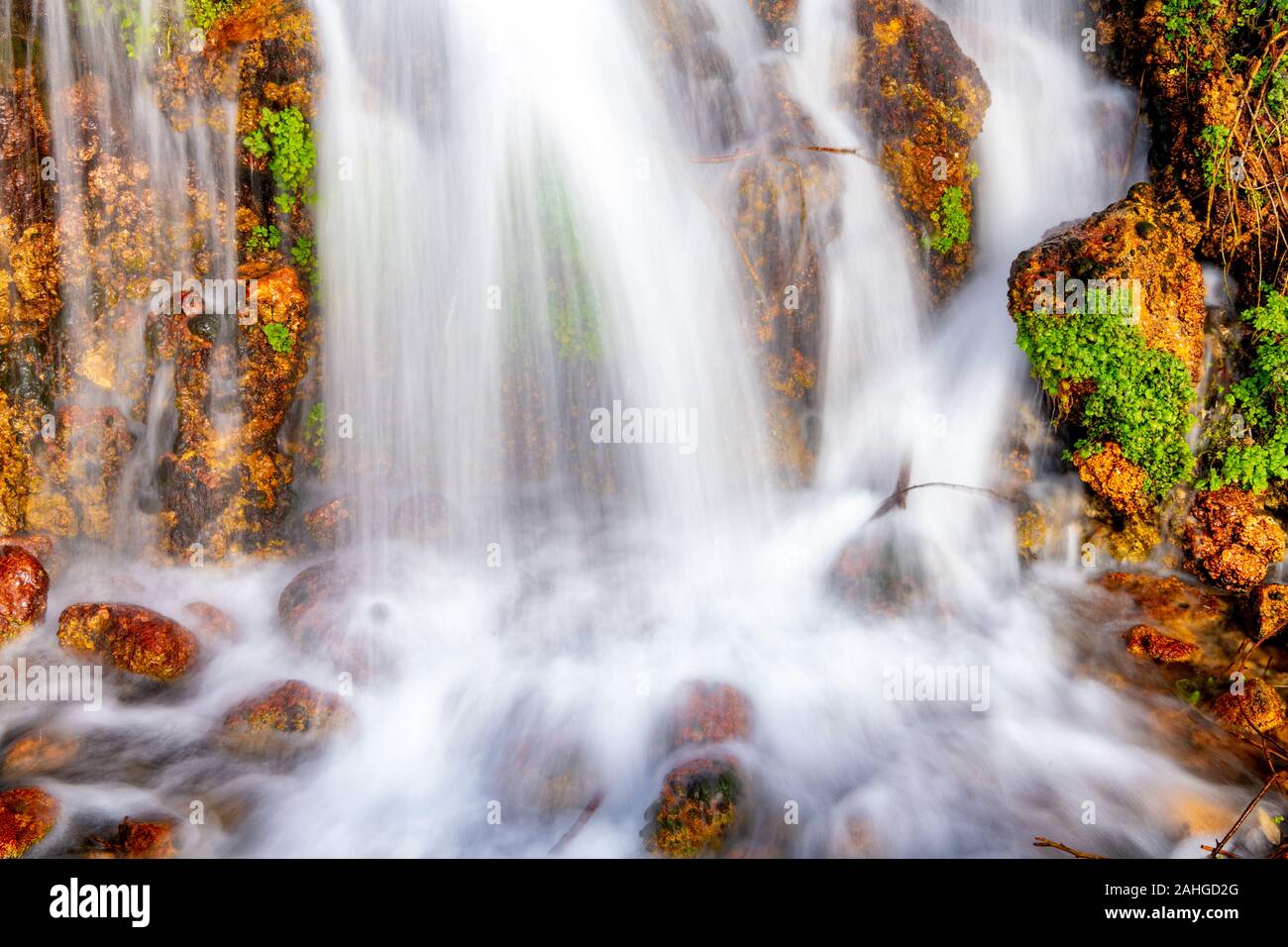 Natural waterfall in the Snake River Canyon Idaho Stock Photo