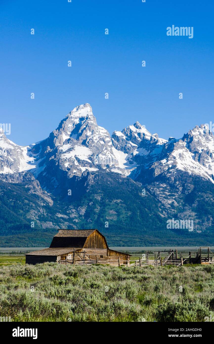Mormon Row Historic District, Teton County, Wyoming, United States Stock Photo Alamy