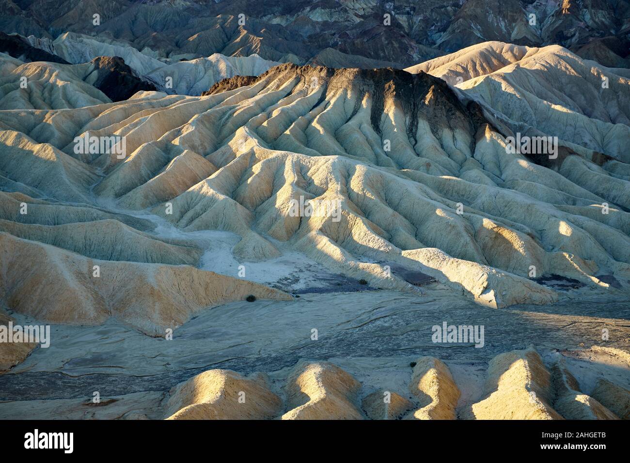 Badlands at Zabriskie Point in Death Valley, California, USA Stock Photo