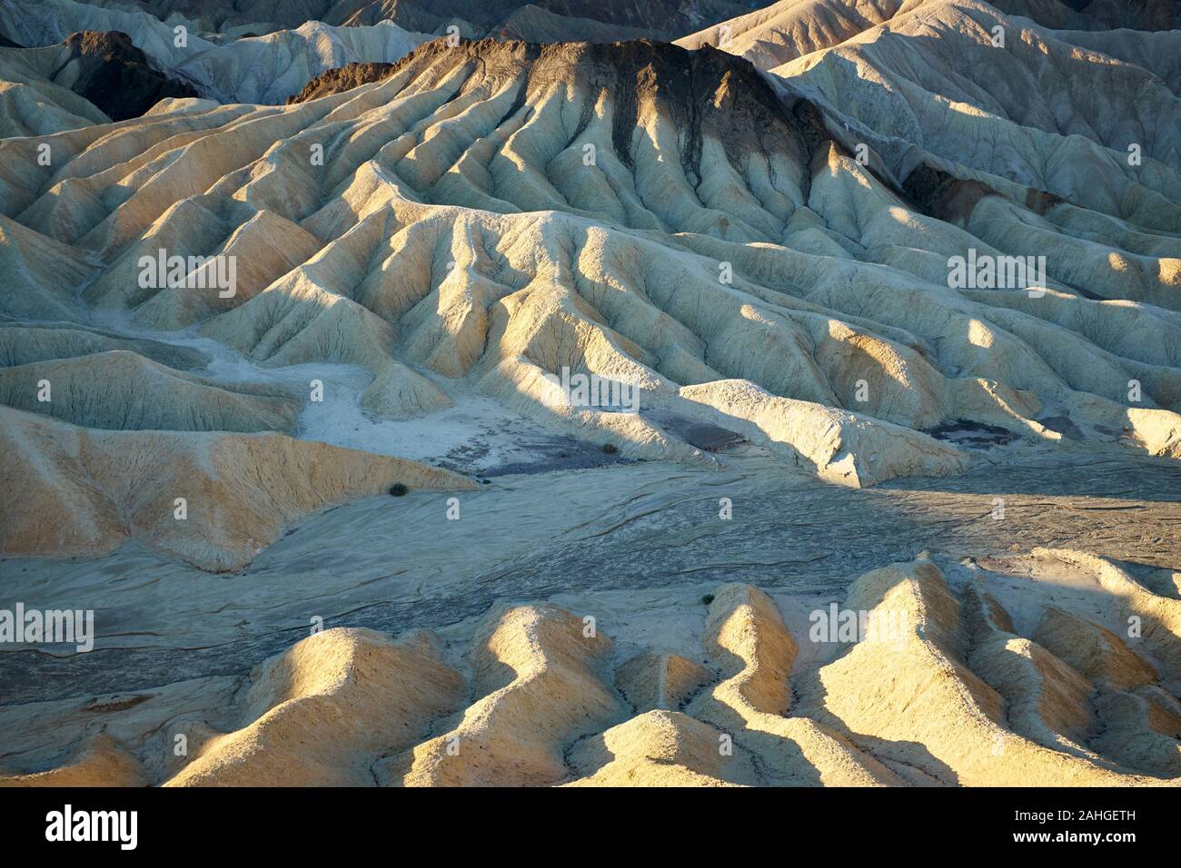 Badlands at Zabriskie Point in Death Valley, California, USA Stock Photo