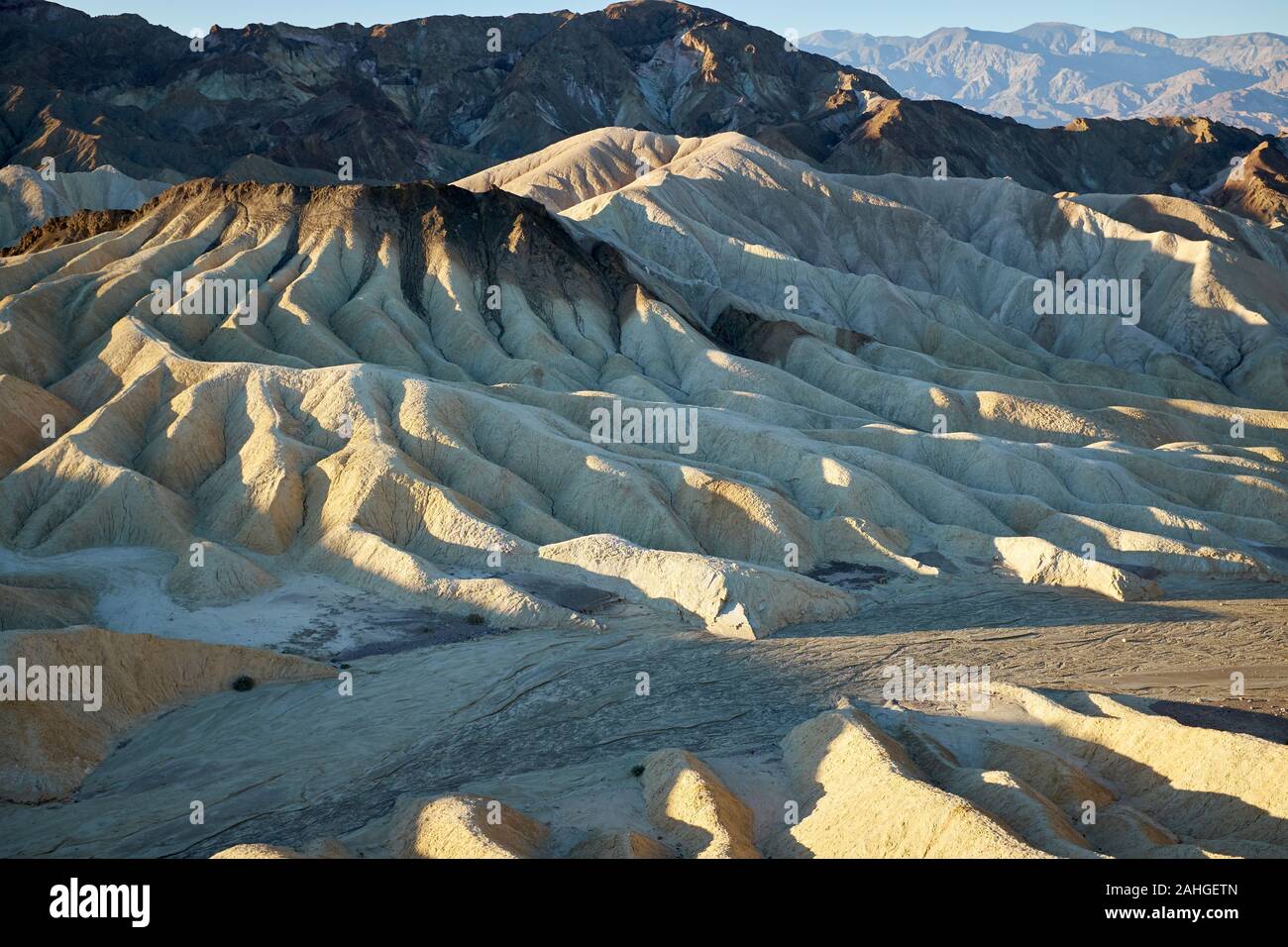 Badlands at Zabriskie Point in Death Valley, California, USA Stock Photo