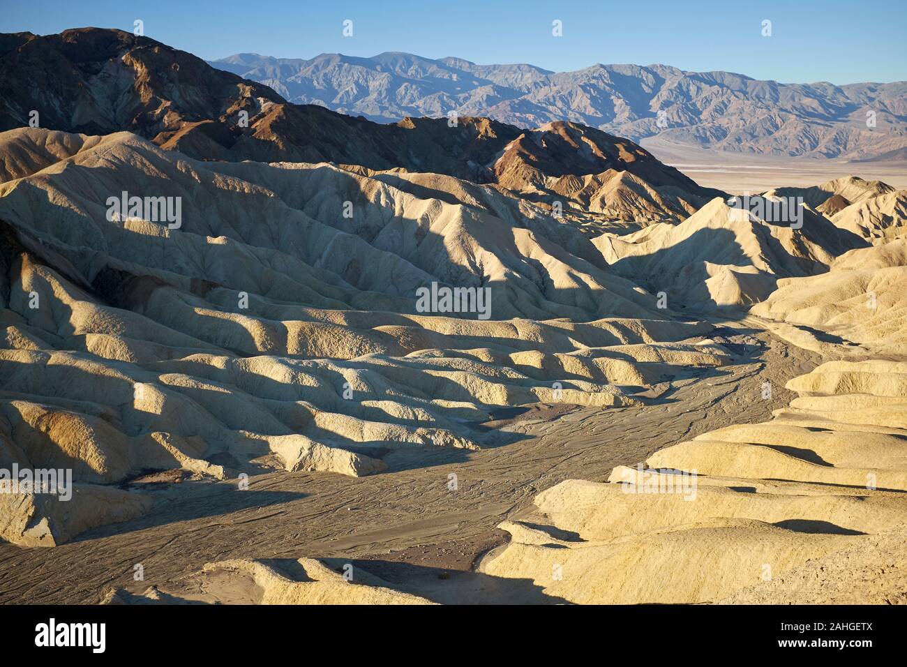 Badlands at Zabriskie Point in Death Valley, California, USA Stock Photo