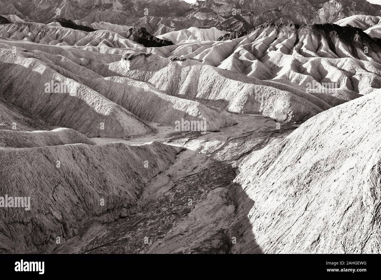 Badlands at Zabriskie Point in Death Valley, California, USA Stock Photo