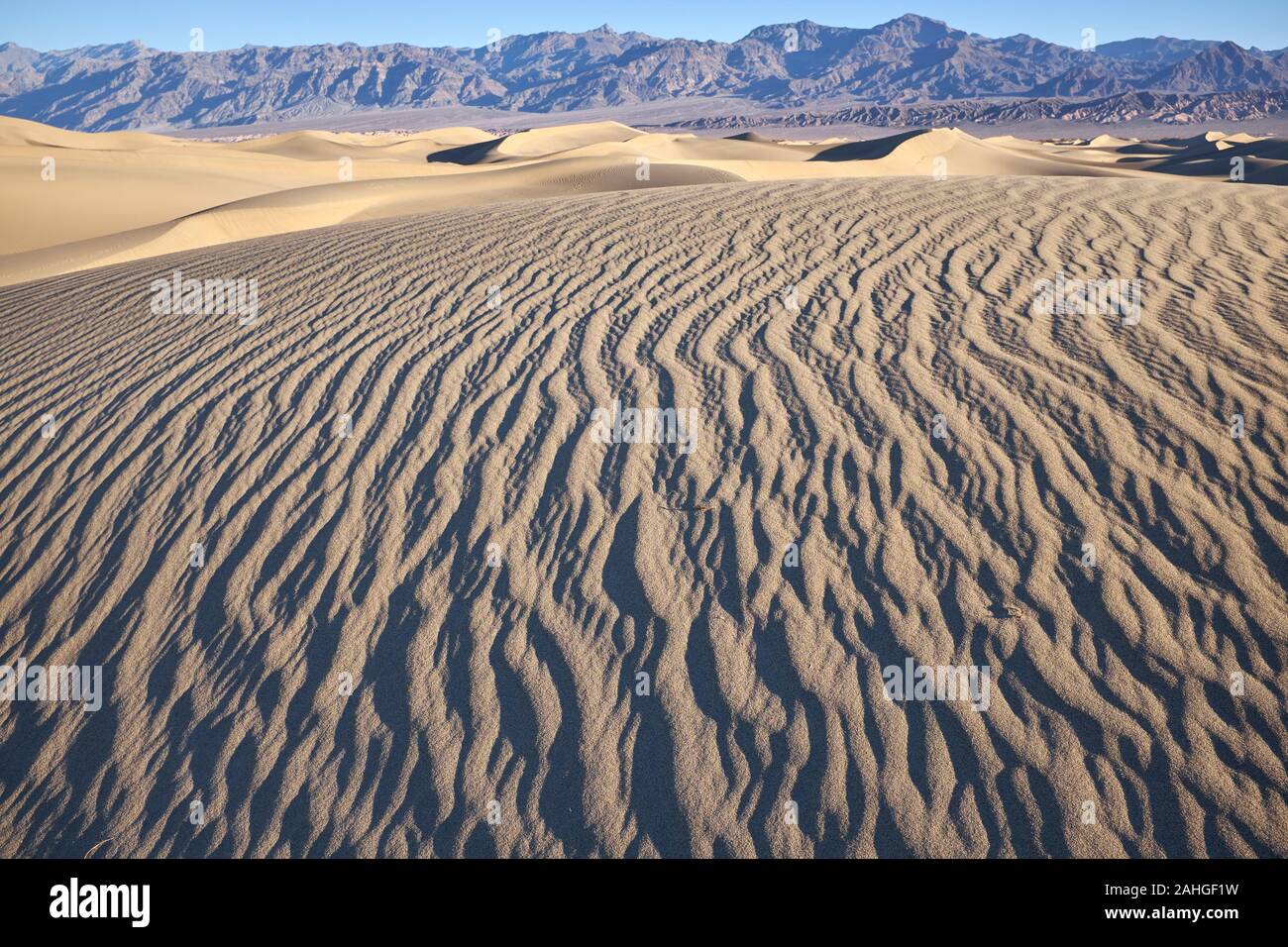 Mesquite Flat Sand Dunes, Death Valley, California, USA Stock Photo