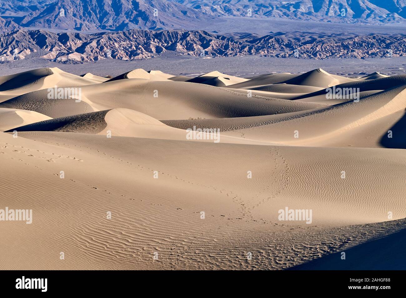 Mesquite Flat Sand Dunes, Death Valley, California, USA Stock Photo