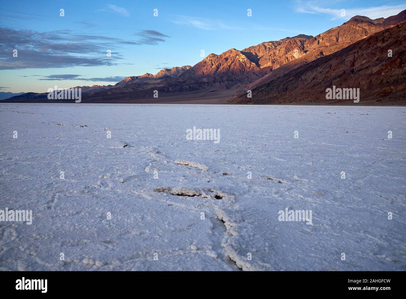 Bad Water Salt Flats in Death Valley, California, USA Stock Photo