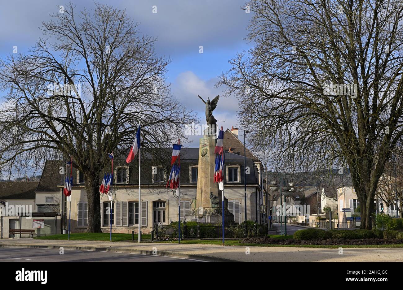 The World War I memorial on Boulevard Maréchal Foch, Beaune FR Stock Photo