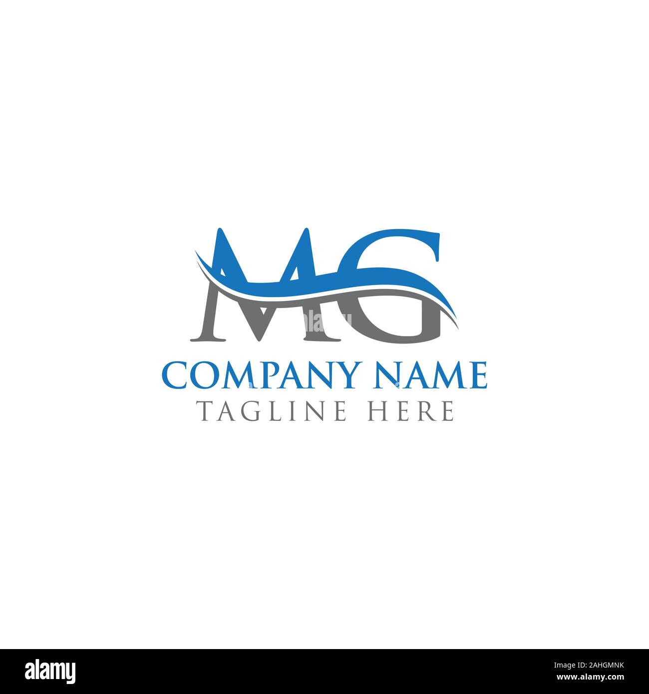 Premium Vector  Modern monogram initial letter mg logo design template