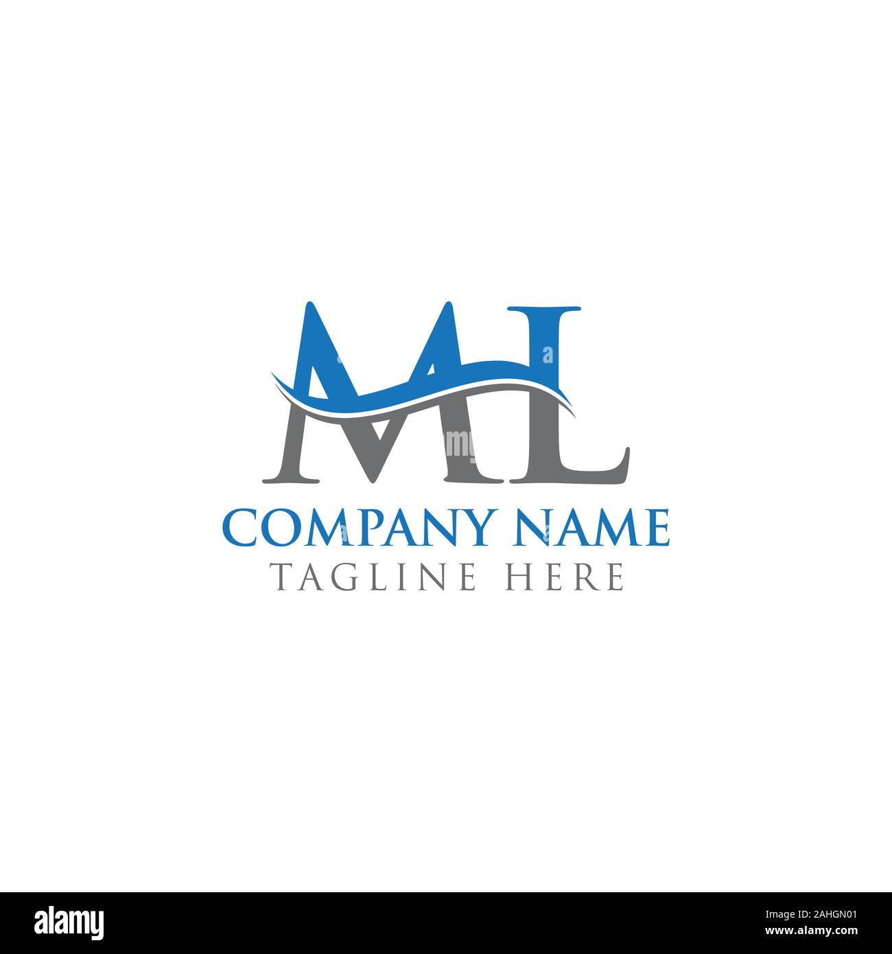 Initial Ml Letter Logo Design Vector Template Abstract Letter Ml Logo Design Stock Vector Image Art Alamy