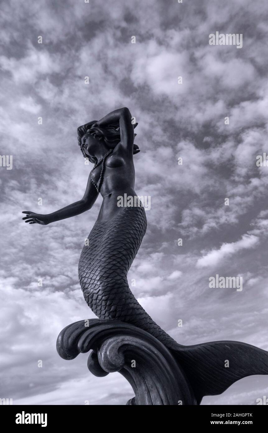Poseidon sculpture on the Malecon, Puerto Vallarta, Mexico Stock Photo