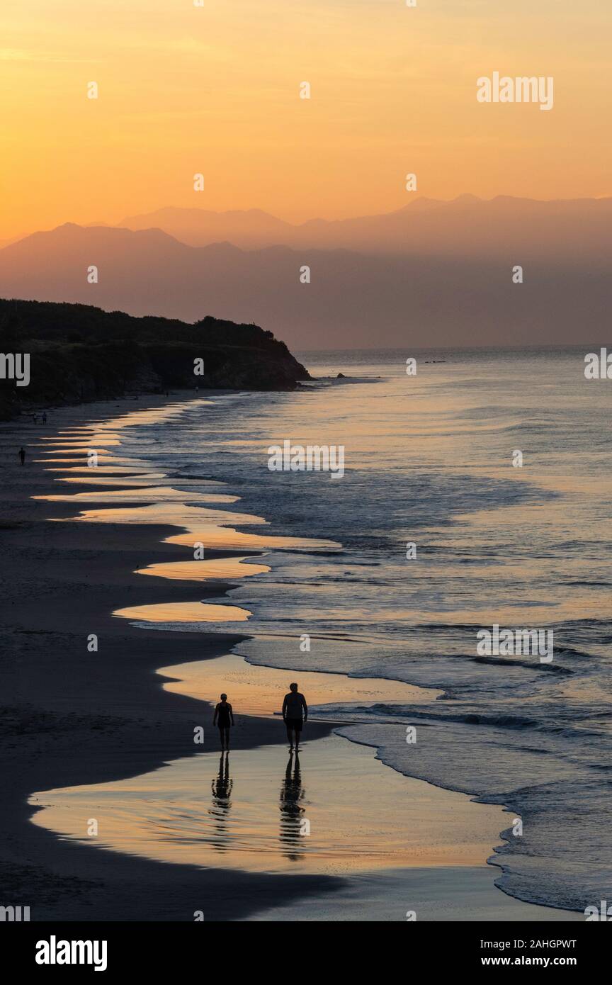 Sunrise beach stroll below the Marival Armony, Riviera Nayarit, Mexico Stock Photo