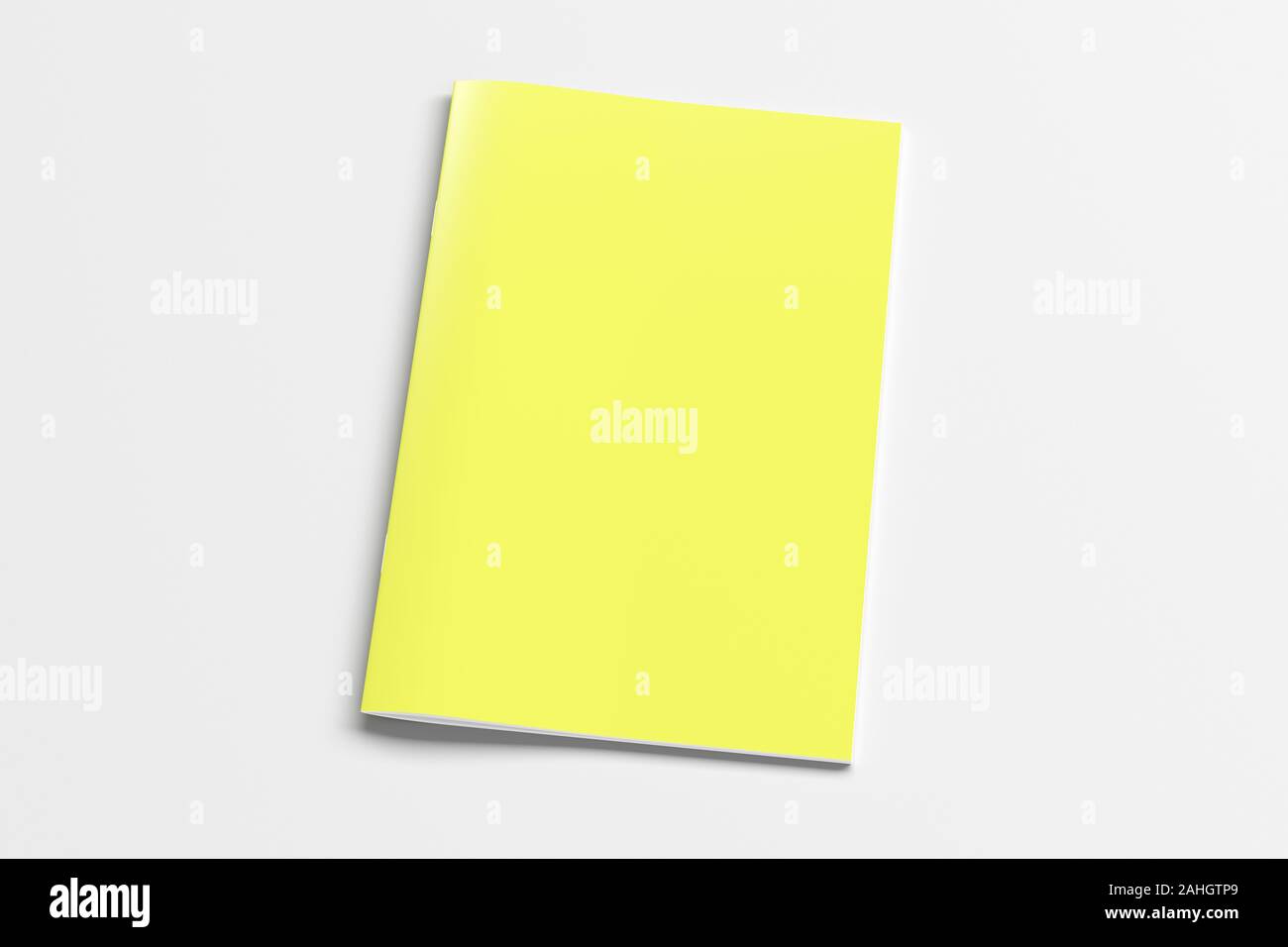 Download Yellow Brochure Or Booklet Cover Mock Up On White Isolated With Clipping Path Around Brochure Side View 3d Illustratuion Stock Photo Alamy PSD Mockup Templates