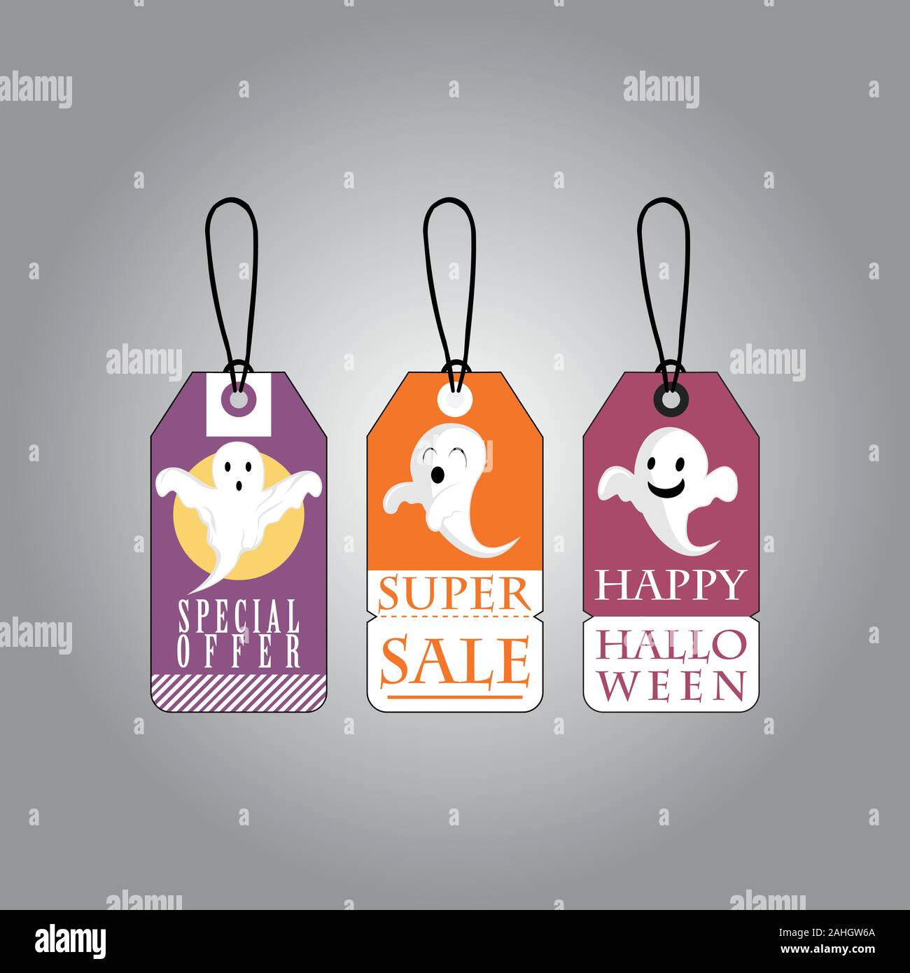 Halloween Sale Vector Pack Design With Lettering And Holiday