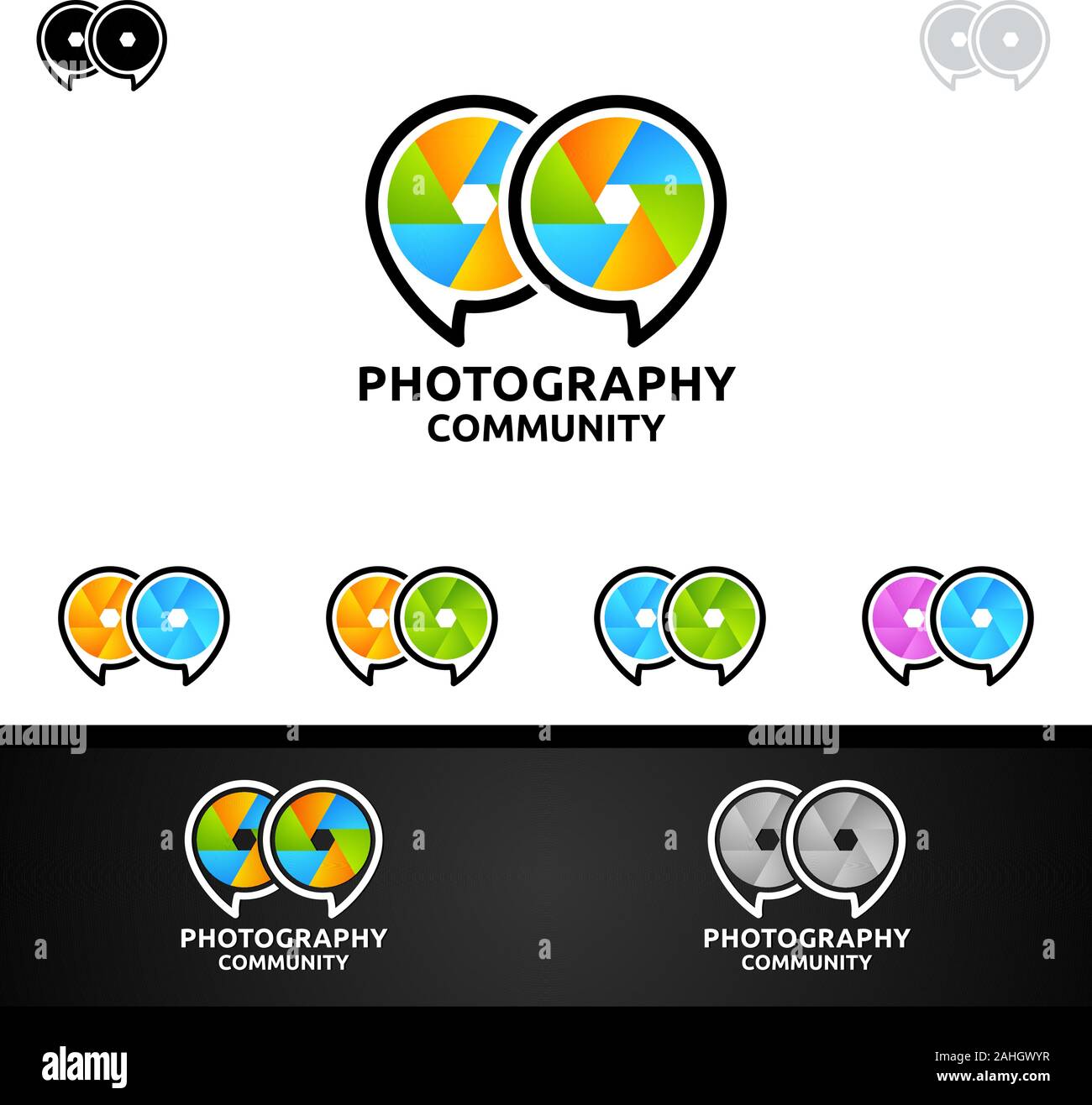 Abstract Camera Photography Logo Icon Vector Design Template Stock ...