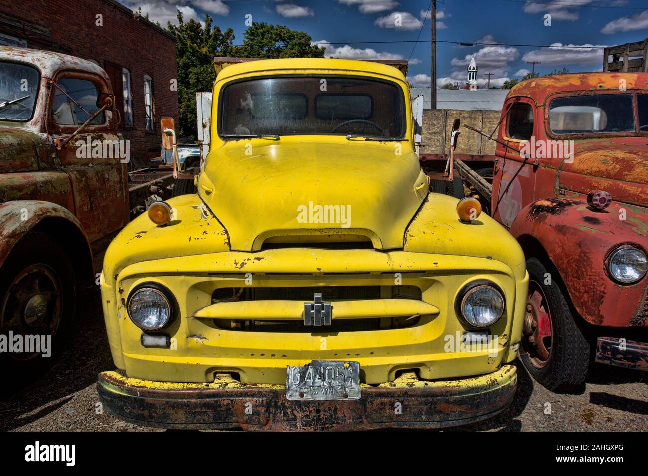 Old Trucks in Sprague Washington Stock Photo Alamy