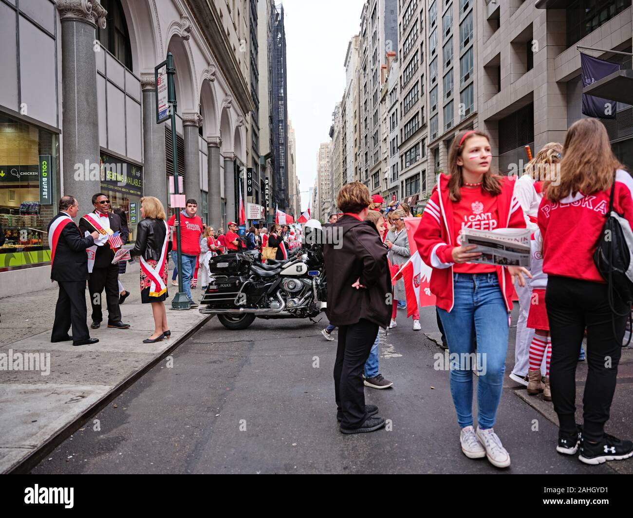 New York Polish heritage parade Stock Photo Alamy