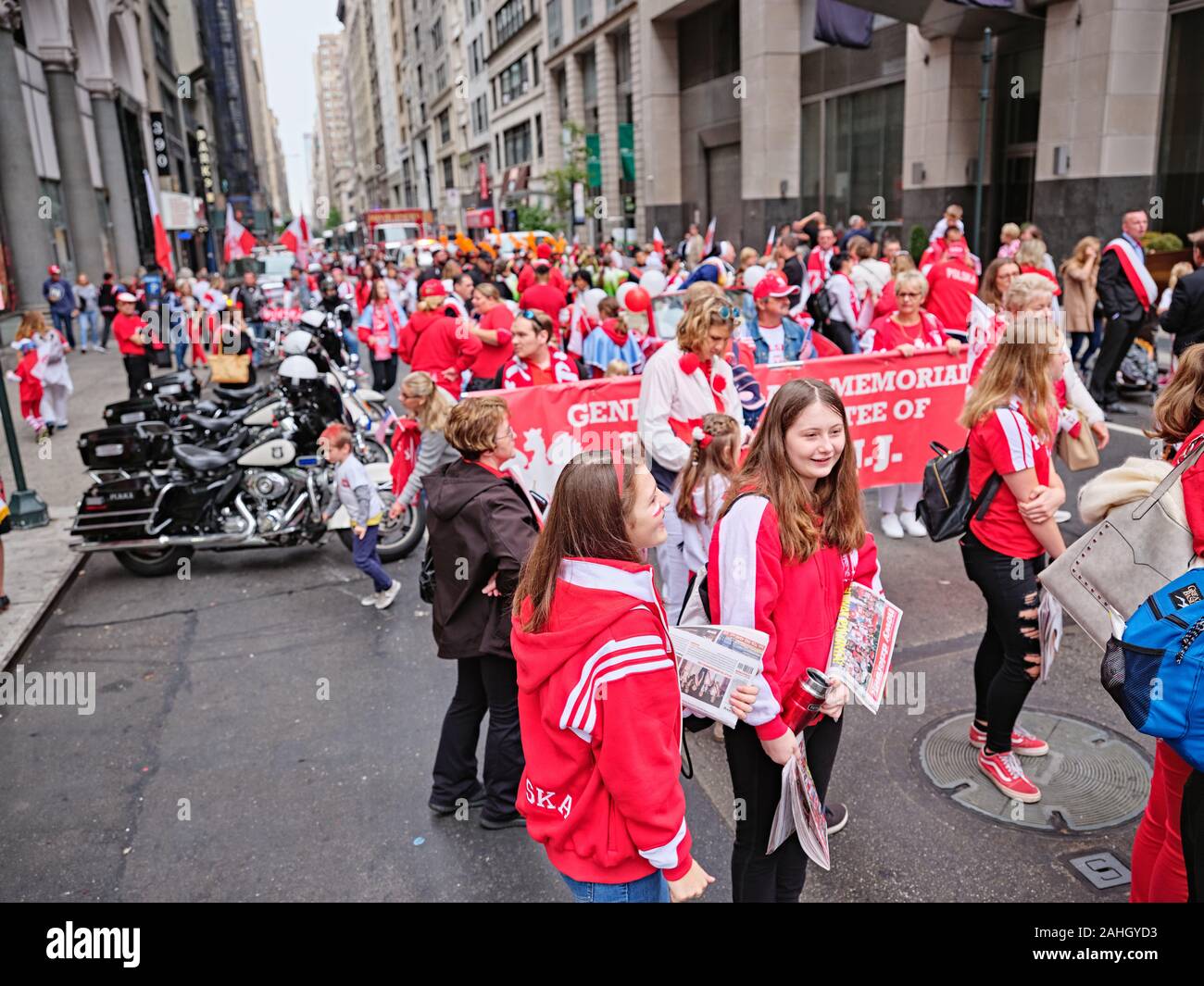 New York Polish heritage parade Stock Photo Alamy
