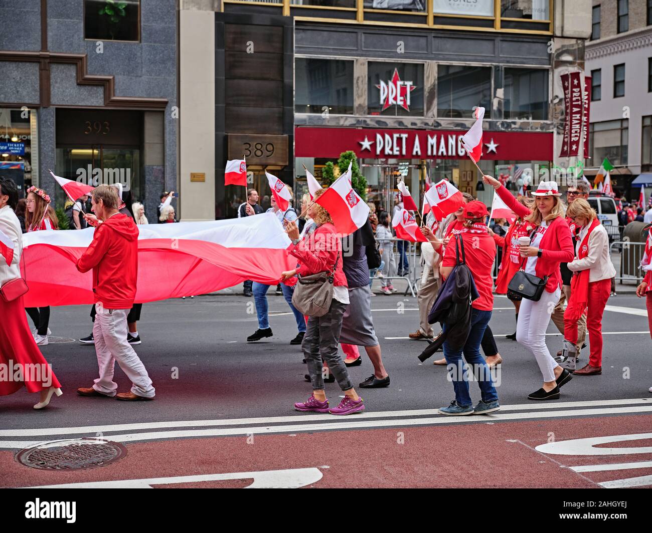 New York Polish heritage parade Stock Photo Alamy