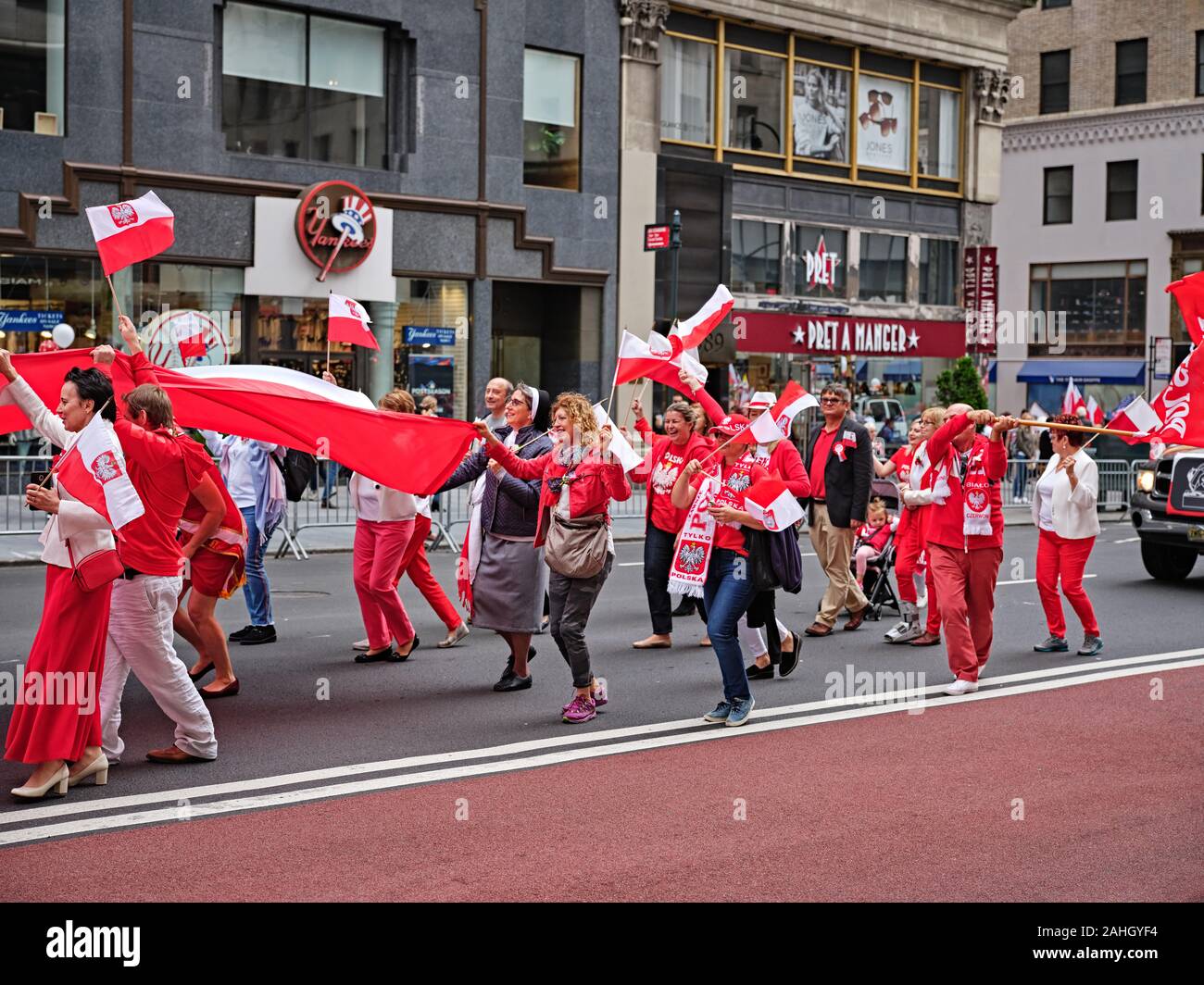 New York Polish heritage parade Stock Photo Alamy