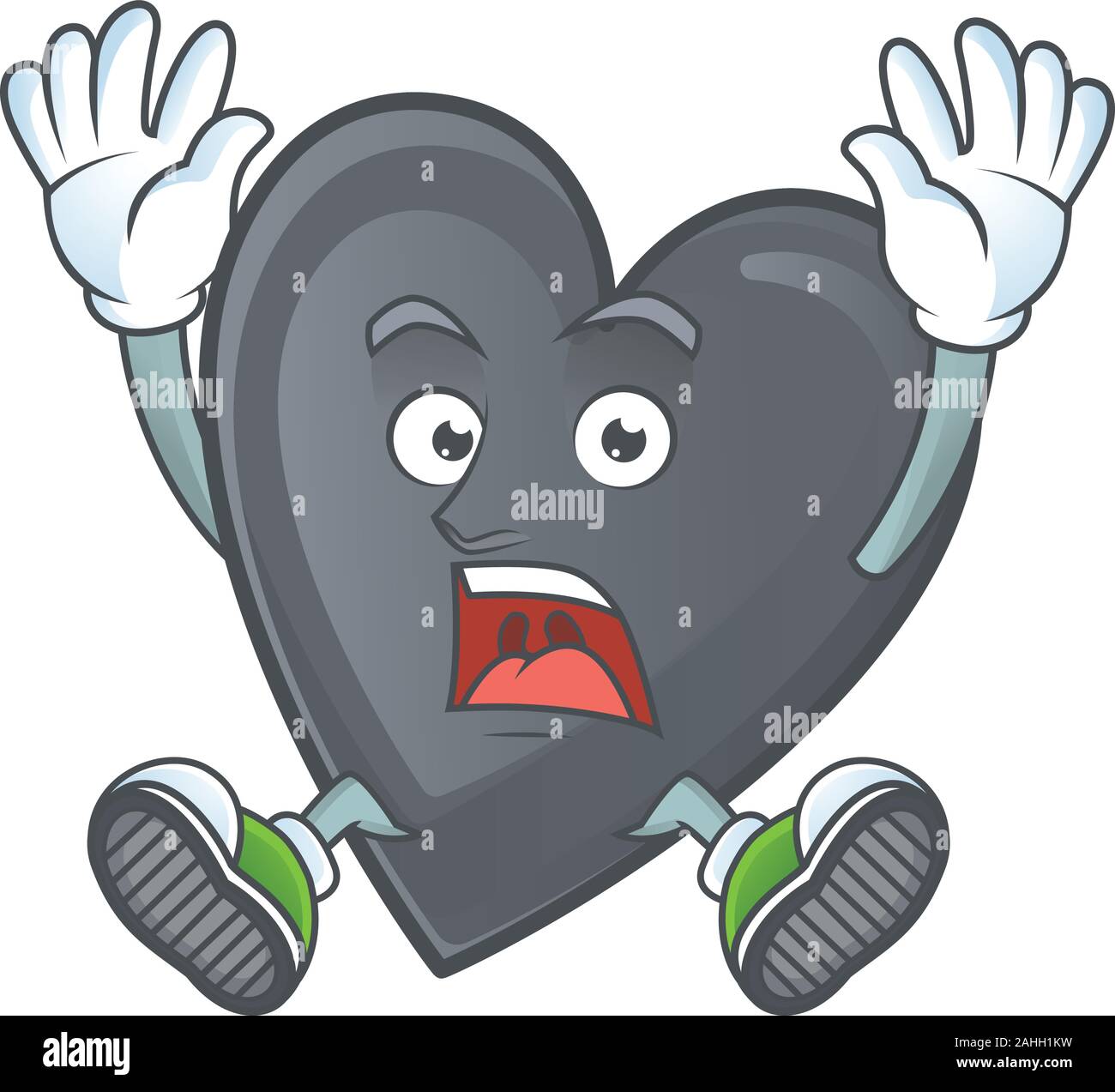 Cartoon character of black love style with shocking gesture Stock ...