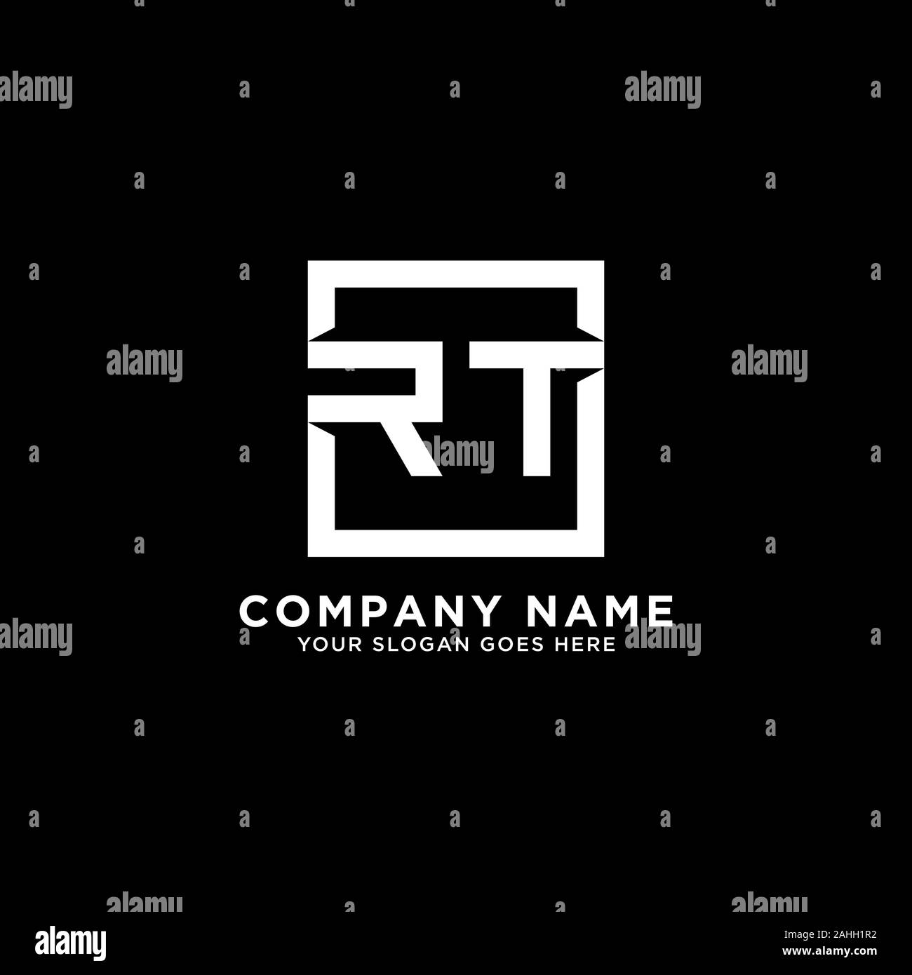 RT Square logo designs, modern logo template Stock Vector Image & Art ...