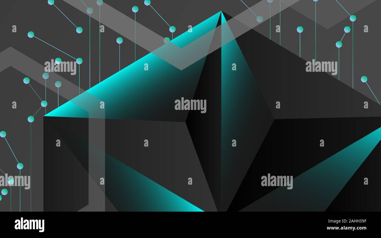 abstract vector geometric background. Dark gray vector polygonal ...