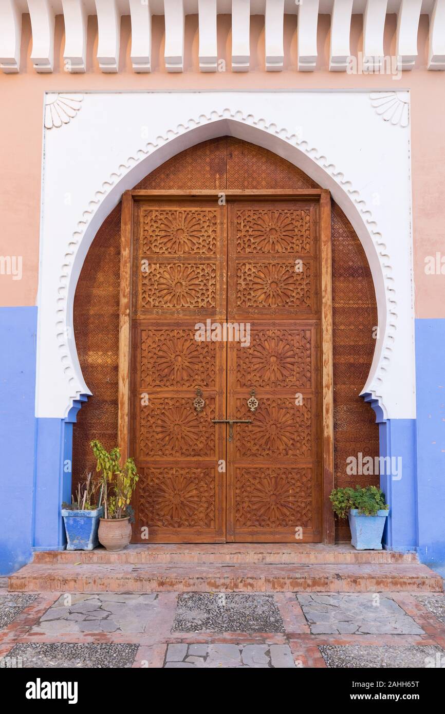 Typical moroccan accommodation in blue town Chefchaouen, Morocco ...