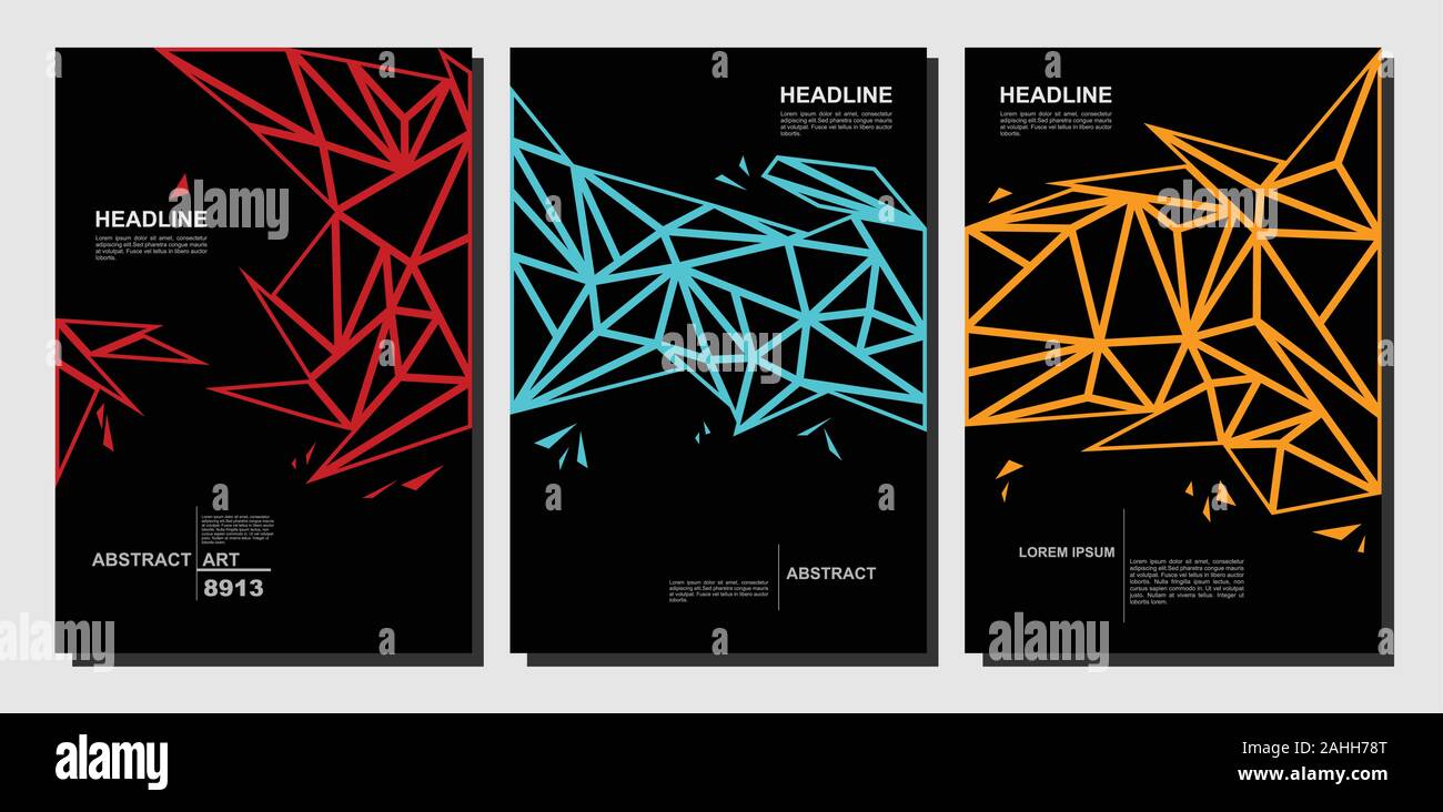 Modern geometry polygons line design. EPS 10 vector for covers ...