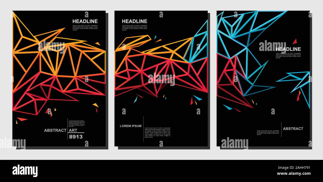 Modern geometry polygons line design. EPS 10 vector for covers ...